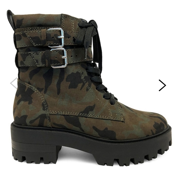Design Lab Aurora Camo Combat Boots - 8 - Picture 2 of 15